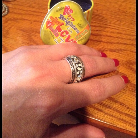Authentic BRIGHTON gemstone wideband ring