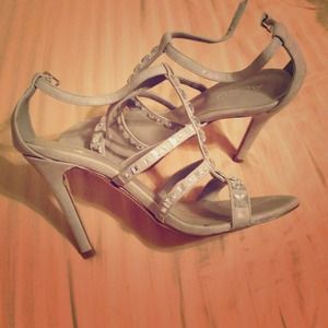 Rhinestone strappy heels