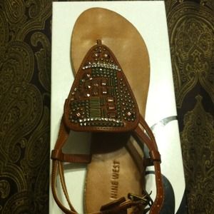 Never worn Nine West sandals!!