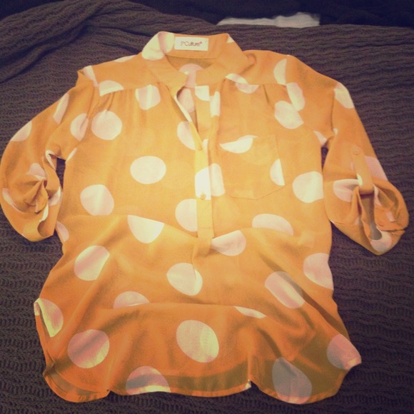 🔴Sold🔴 Polka dot top NWOT👚