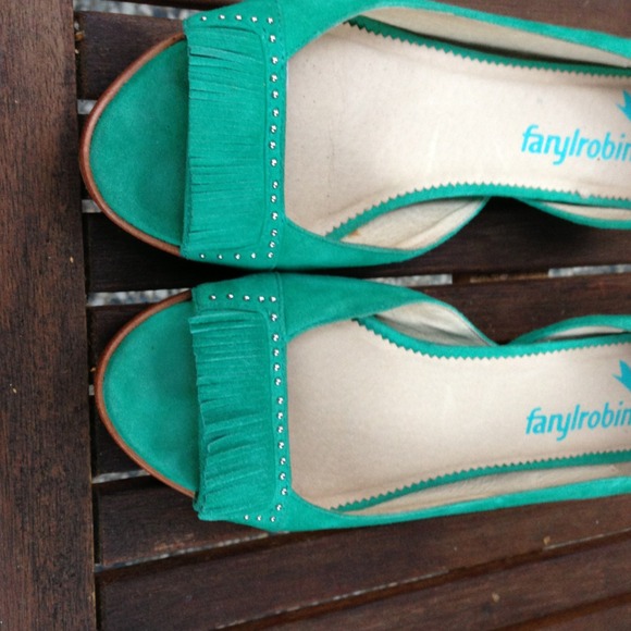 Mint suede shoes - Picture 2 of 4