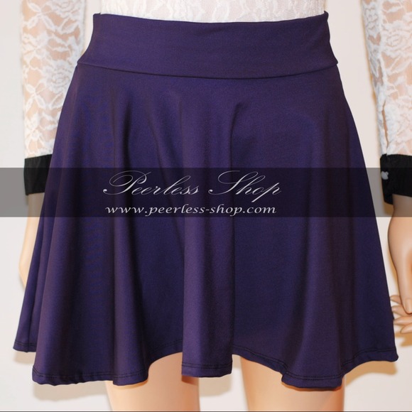 Dark violet skater skirts - Picture 2 of 3