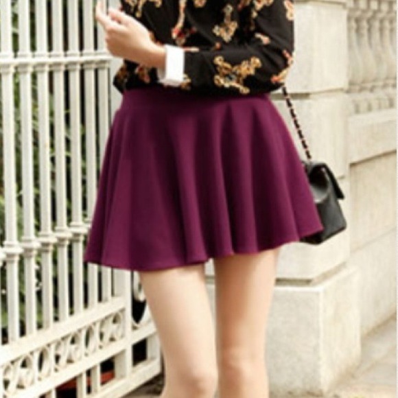 Dark violet skater skirts - Picture 3 of 3