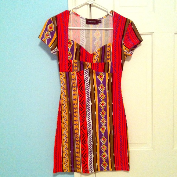 MinkPink Tribal Print Bodycon Dress
