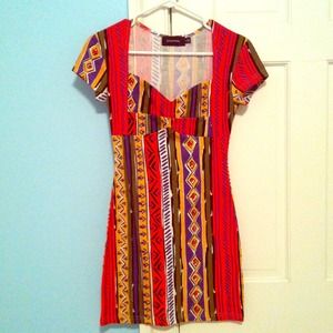 MinkPink Tribal Print Bodycon Dress