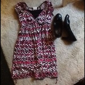 Pretty Pink, Black and White dress.