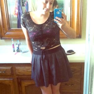 Skirt and top combo.