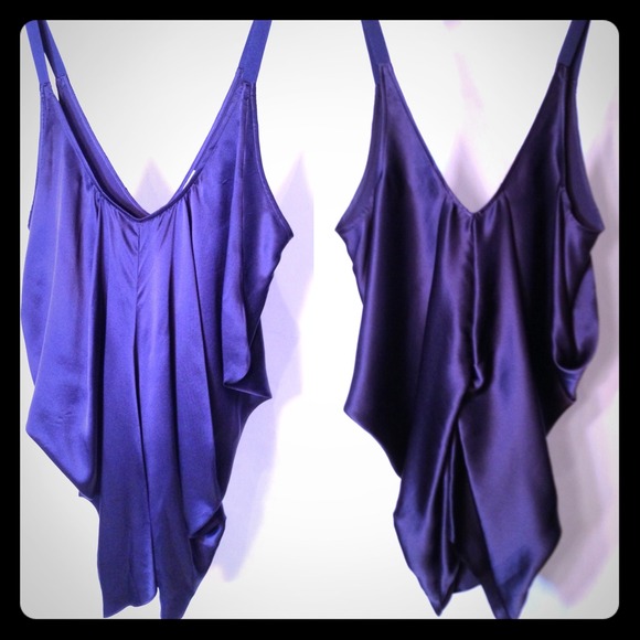 ❌SOLD❌Helmet Lang Silk Draped Top