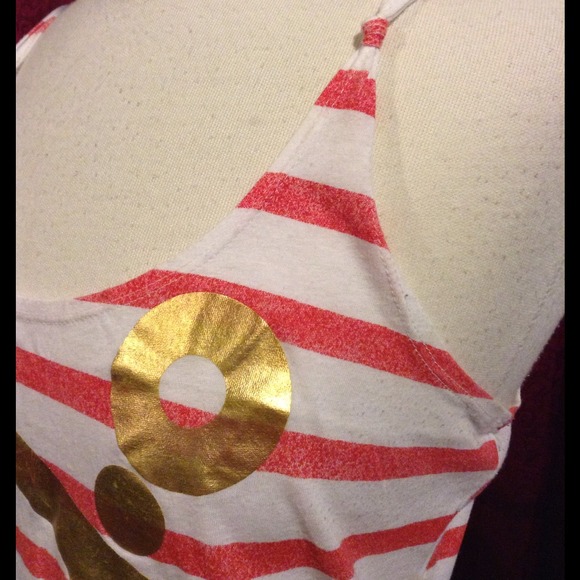 **RESERVED*** RACERBACK NAUTICAL STRIPED TOP - Picture 2 of 4