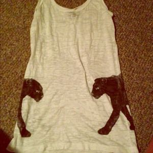 Sheer panther tank top. 🐯