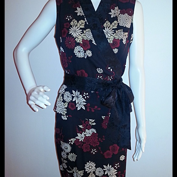 Asian inspired silk skirt and tunic