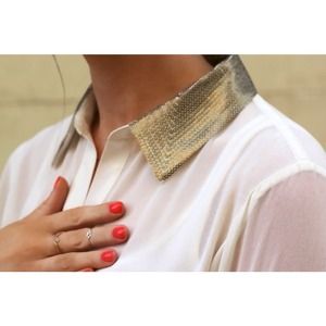 SOLD SEQUINNED COLLAR SHIRT