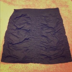 Black ruffle skirt