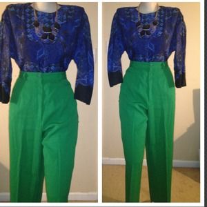 SALE/ Nice! Gorgeous Kelly Green High Waist Pant