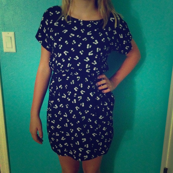 Black Dress w/ White Cherries