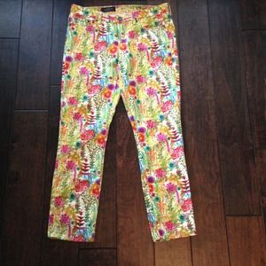 BNWOT...toothpick ankle print jeans from jcrew.