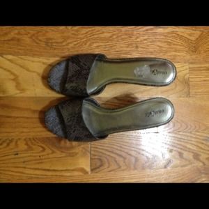 Snake print sandals