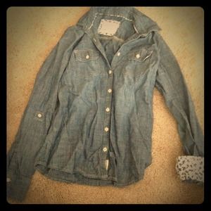 Aero denim shirt BUNDLE with cardigan Abercrombie
