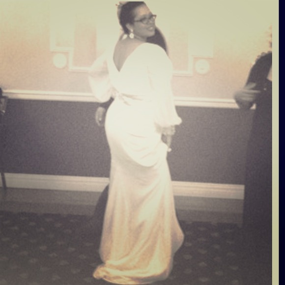 Ivory Evening gown with train