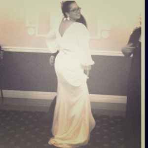 Ivory Evening gown with train