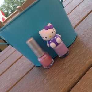 Purple and pink nail polish