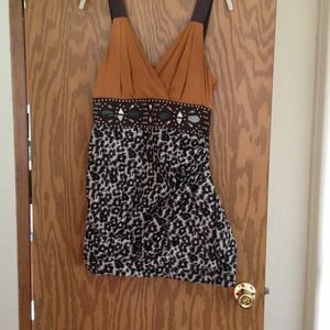 Short brown cheetah print