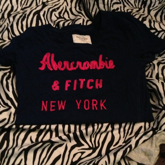Blue and pink a&f t-shirt