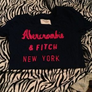 Blue and pink a&f t-shirt