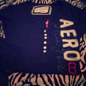 Blue button down Areo T