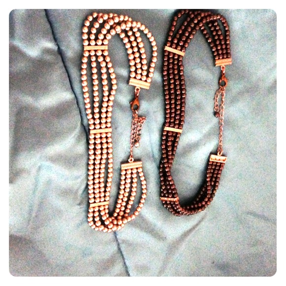 2 pearl chokers