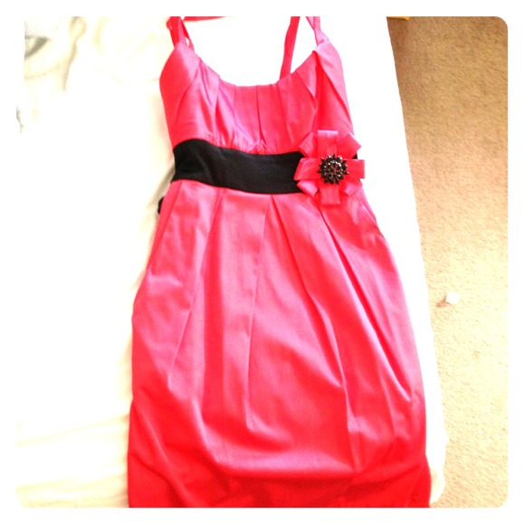 Hot pink cross back Sunday dress