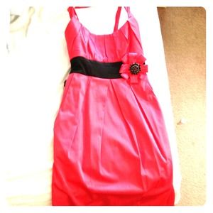 Hot pink cross back Sunday dress