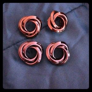 Gold/Silver circle earrings