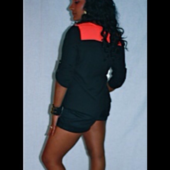 Orange And black top - Picture 2 of 3