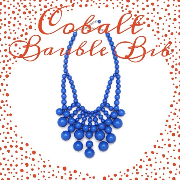 Cobalt Bauble Bib Necklace