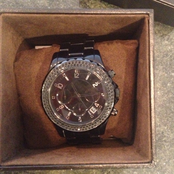 Michael Kors black oversized watch