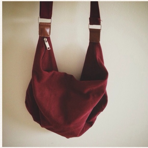 Burgundy Canvas Bag