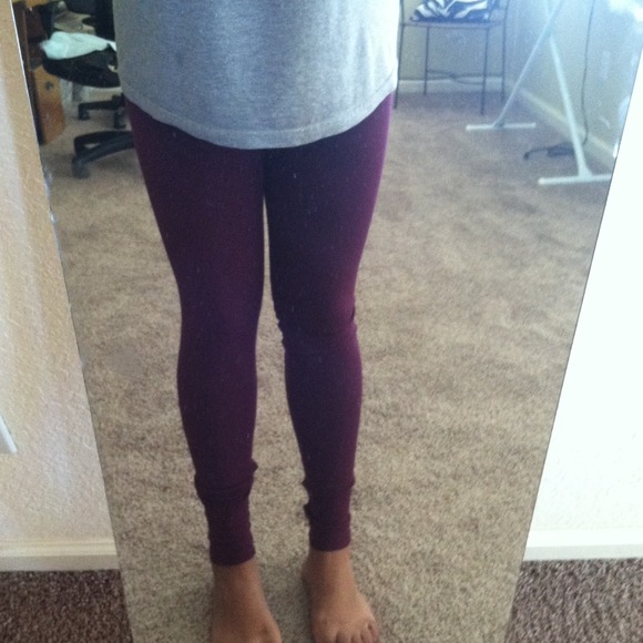 Brandy Melville Burgundy Leggings