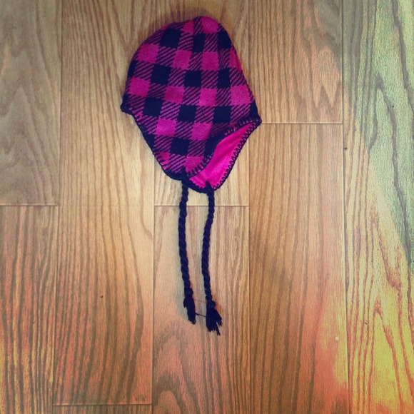 Pink plaid hat