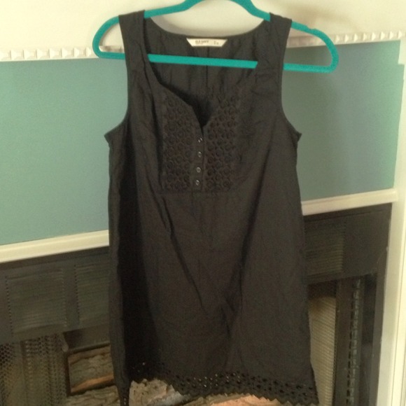 💥SOLD💥Black Old Navy Eyelet Trim Dress Size S
