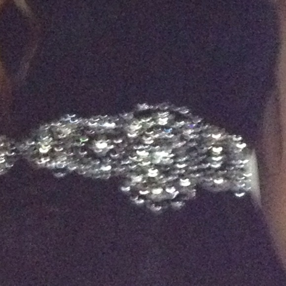 Long chiffon black prom dress - Picture 3 of 4