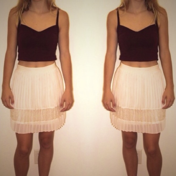 🌀Lacey Pleated Skirt