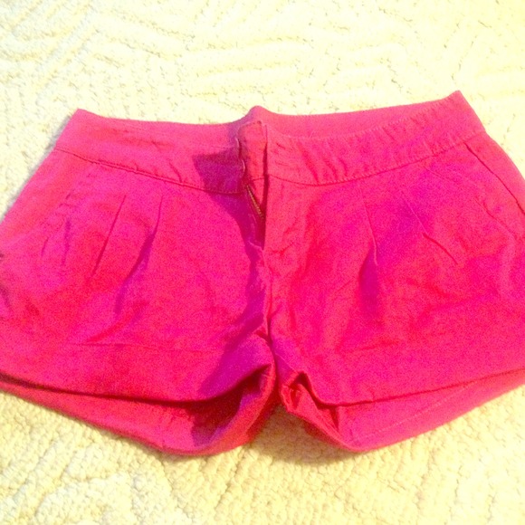 Hot pink shorts