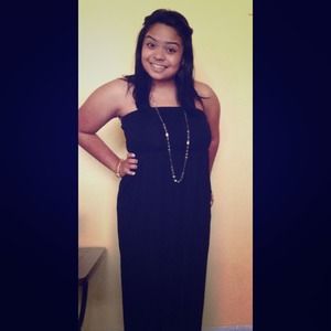 Strapless Black Maxi Dress