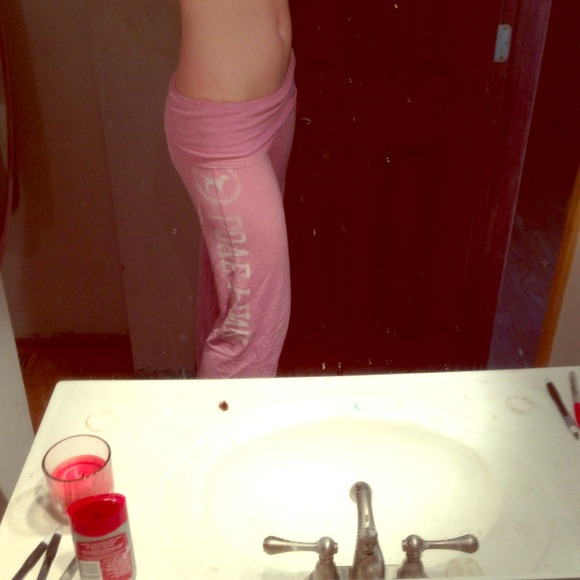 Victoria secret light pink loose old yoga pants