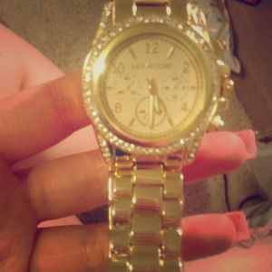 Michael Kors gold crystal watch