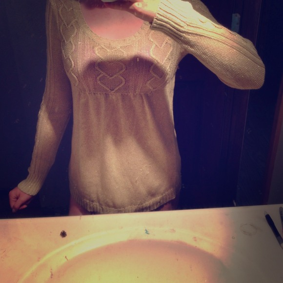 Shimmery gold sweater