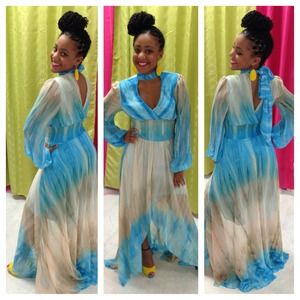🎯SOLD🎯Oooohlala tie dye hi/low maxi