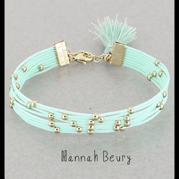 Hannah Beury Jewelry - Mint Tassel Bracelet