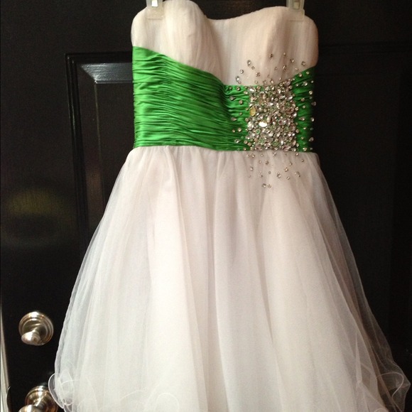 White Sherri Hill homecoming dress